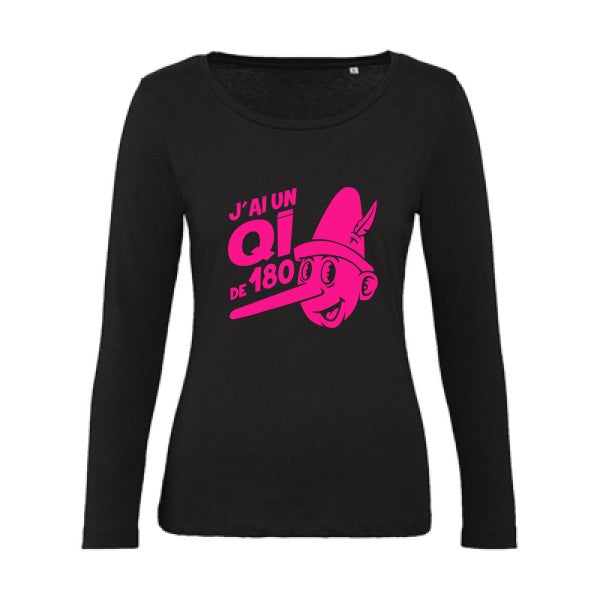 Quotient intellectuel Rose Fluo |   T shirt manches longues femme|100% bio