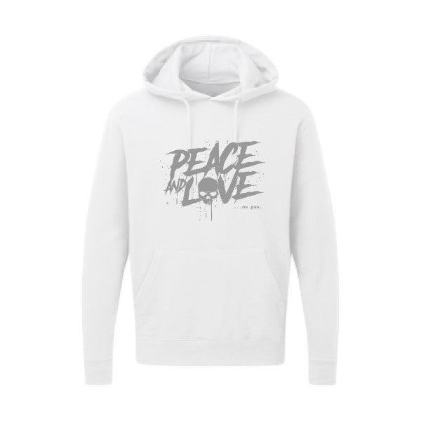 Peace or no peace |Sweat  capuche humoristique Gris 