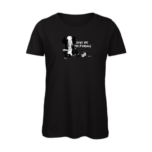 pandalephant- - t-shirt original femme Black