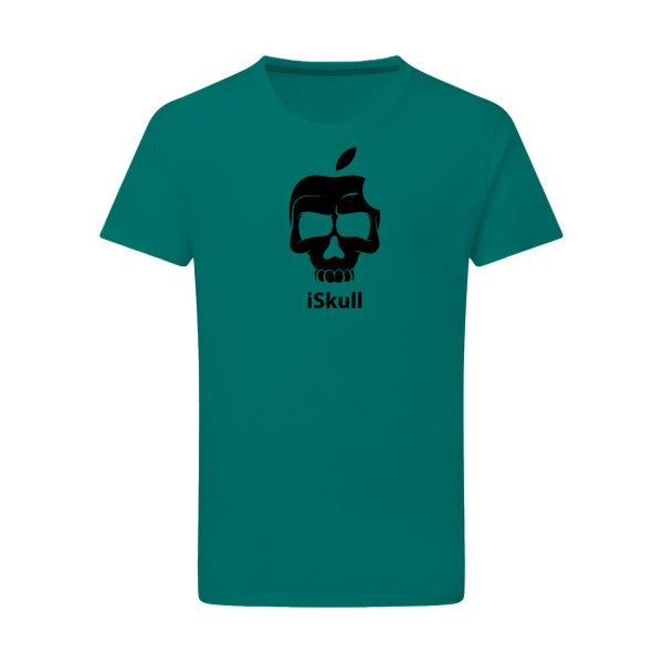 iSkull noir -Flex noir sur T-shirt SG  Emerald Green  2XL