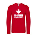 legalize le sirop d erable - t shirt- manches- longues- original- humour- Red impression Face