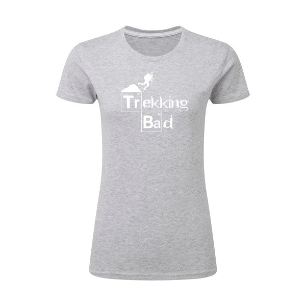 Trekking bad | Blanc |T shirt original femme|SG