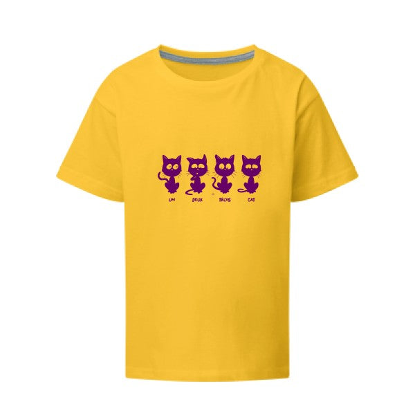 un deux trois cat Flex Violet SG - Kids T-shirt enfant sunflower Taille 140 (9-10/XL)