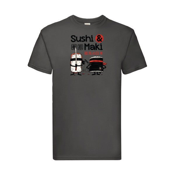 Sushi et Maki Fruit of the loom 205 g/m² T-shirt/ light graphite