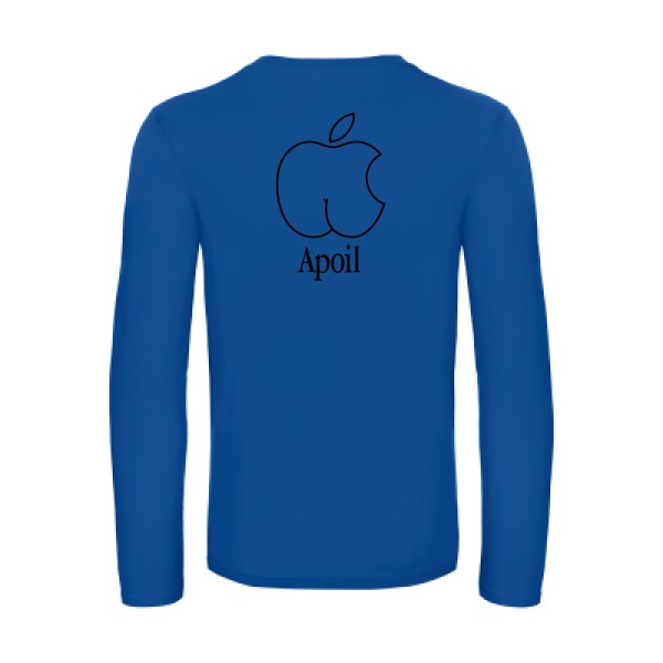 apoil - t shirt- manches- longues- original- humour- Royal Blue impression Dos