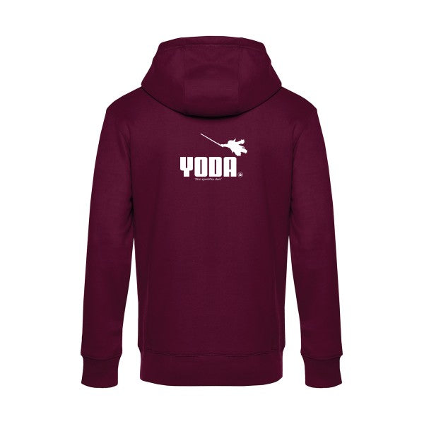Yoda sweat shirt original Burgundy flex Blanc impression Dos