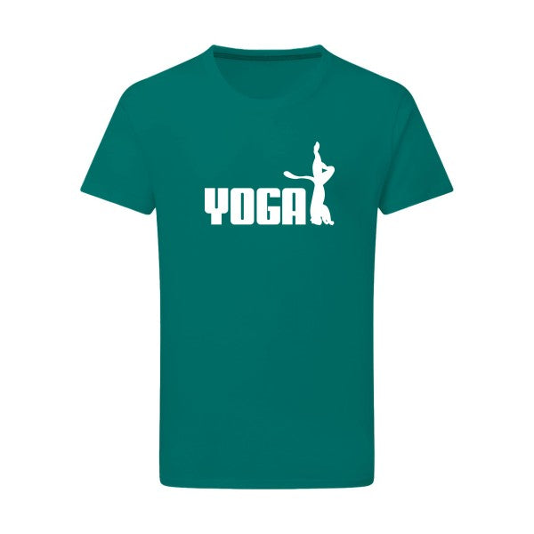 YOGA Blanc -Flex Blanc sur T-shirt SG  Emerald Green  2XL