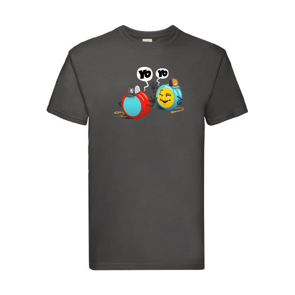 Yo Yo Fruit of the loom 205 g/m² T-shirt/ light graphite