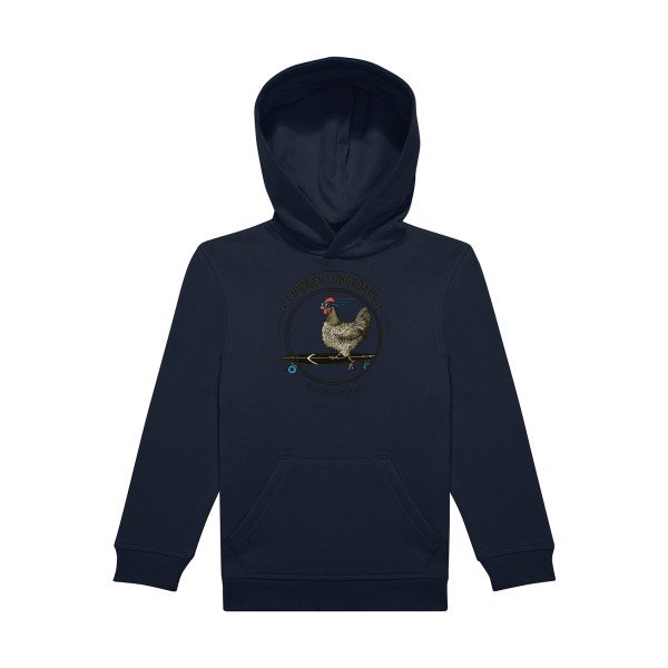 sweat capuche enfant Navy- Chicken-Longboard