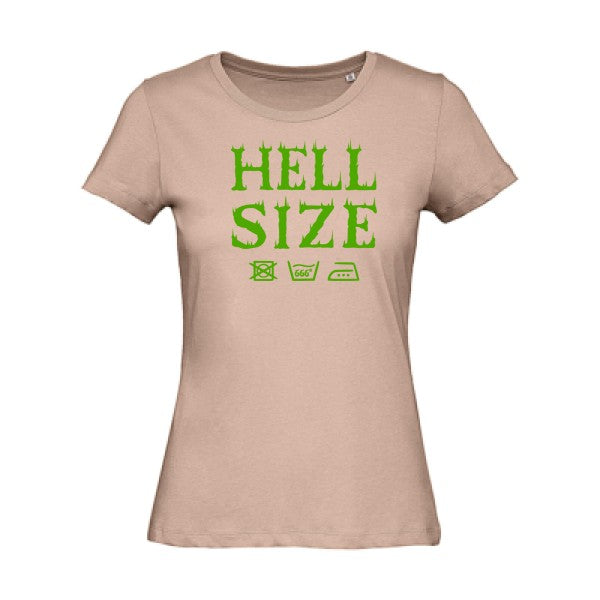 T shirt humour bio femme   femme bio|HELL SIZE ! Vert pomme 