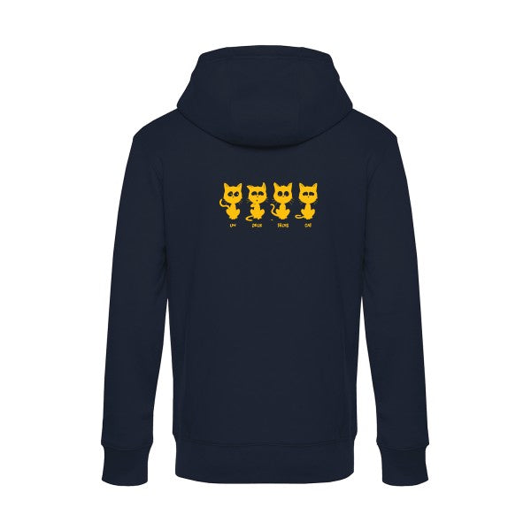 sweat à capuche homme original un deux trois cat