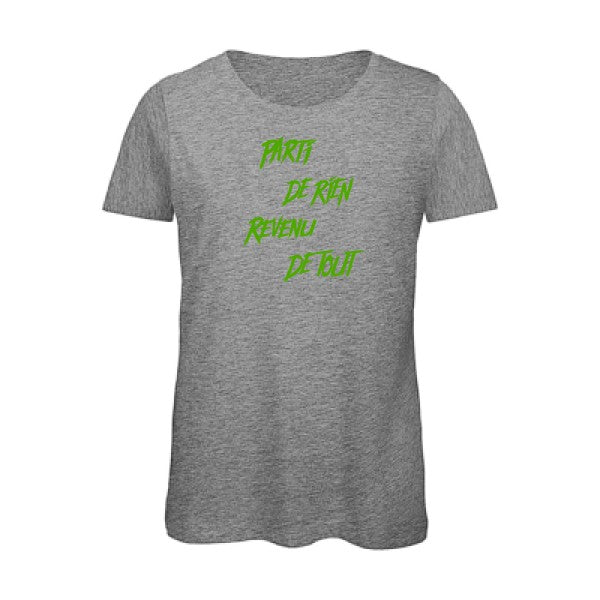 T shirt humour bio femme   femme bio|Parti de rien Vert pomme 