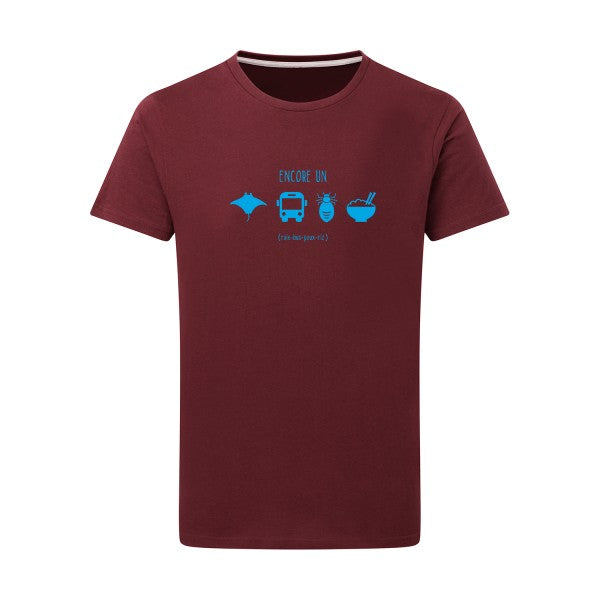 REBUS - Flex bleu clair Tshirt original Burgundy  2XL