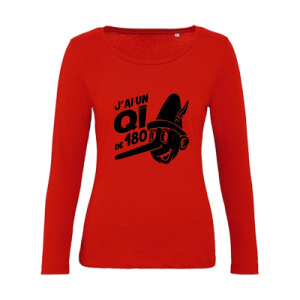 Quotient intellectuel Noir |   T shirt manches longues femme|100% bio