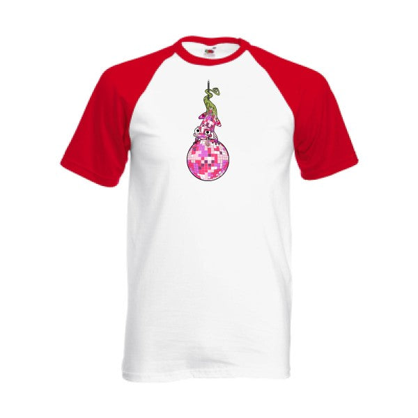 T-shirt fruit of the loom baseball  new color  couleur White/Red