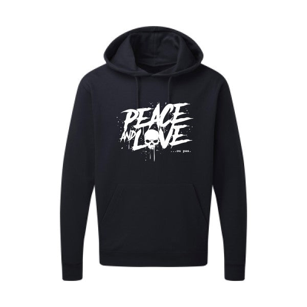 Peace or no peace |Sweat  capuche humoristique Blanc 