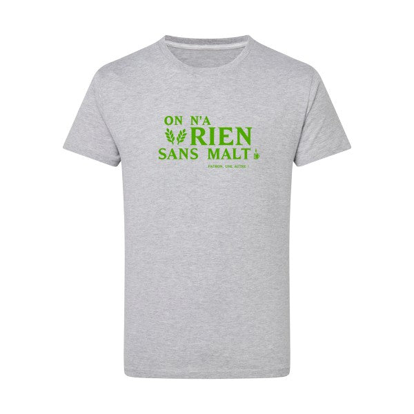 On n'a rien sans malt - Flex Vert pomme Tshirt original Light Oxford  5XL