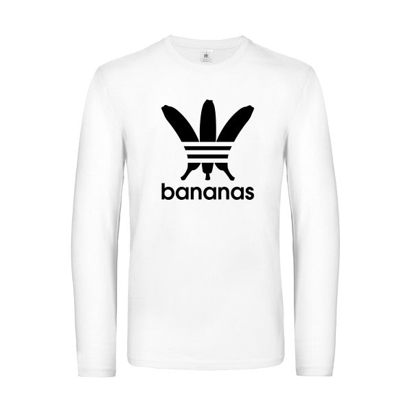 bananas - t shirt- manches- longues- original- humour- White impression Face