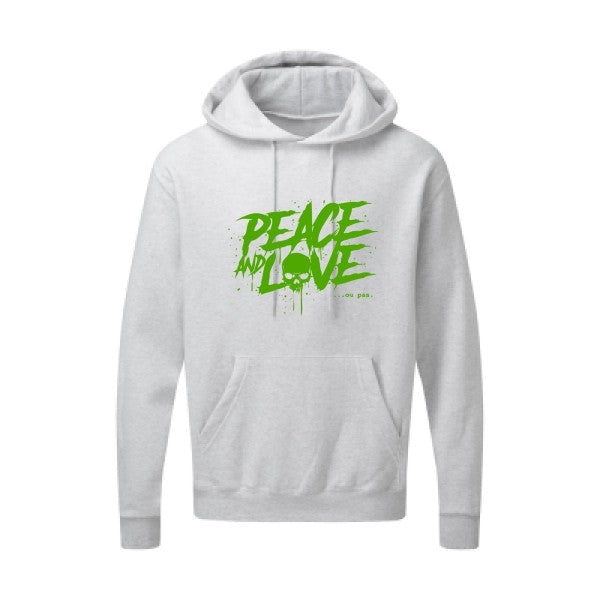 Peace or no peace |Sweat  capuche humoristique Vert pomme 