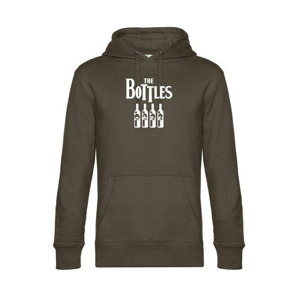 The-Bottles sweat shirt original Khaki flex Blanc impression Face
