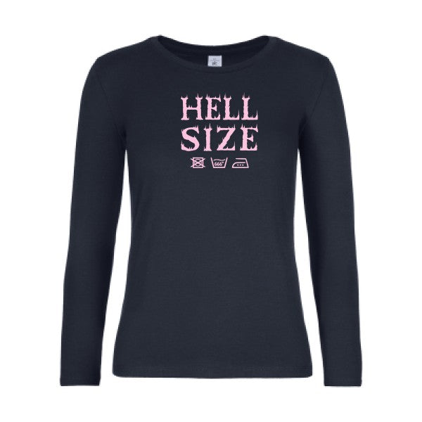 t-shirt lsl femme HELL-SIZE- Navy flex Rose