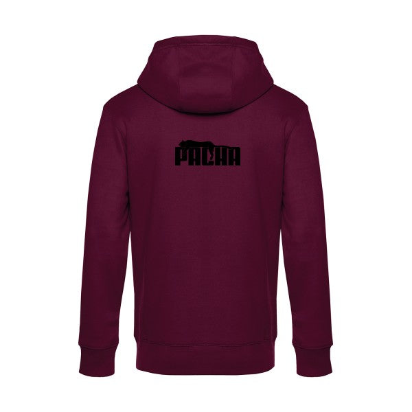 Pacha sweat shirt original Burgundy flex Noir impression Dos