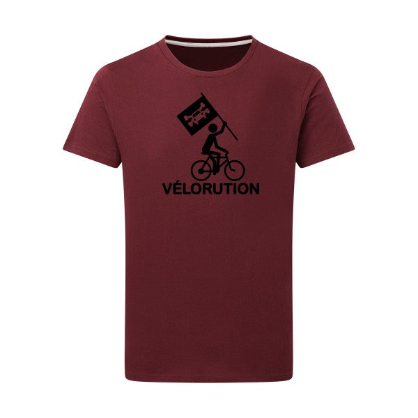 Vélorution - Flex noir Tshirt original Burgundy  2XL