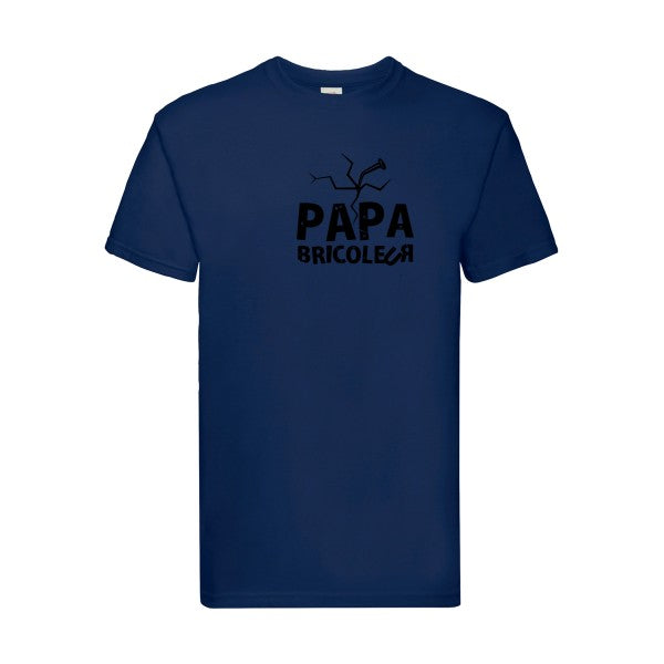 T-shirt|Papa bricoleur |flex Noir| Fruit of the loom 205 g 