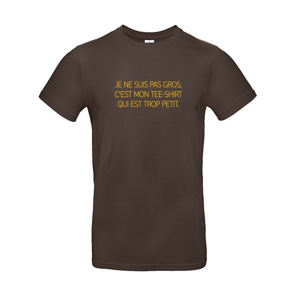 Je ne suis pas gros...Flex jaune or- T-shirt E190|Brown||2XL