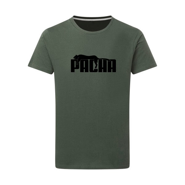 Pacha noir -Flex noir sur T-shirt SG  Thyme  2XL