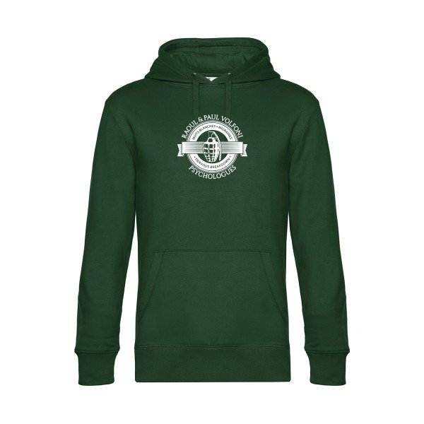 Volfoni sweat shirt original Bottle Green flex Blanc impression Face