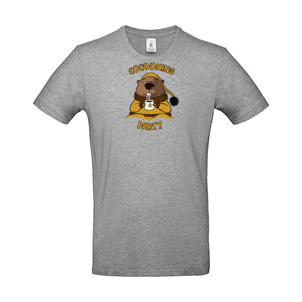 T-shirt humour original Cocooning T Shirt couleur Sport Grey