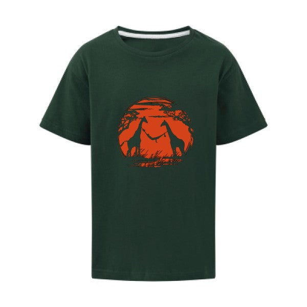 girafe SG - Kids T-shirt enfant Bottle Green Taille 152 (11-12/2XL)