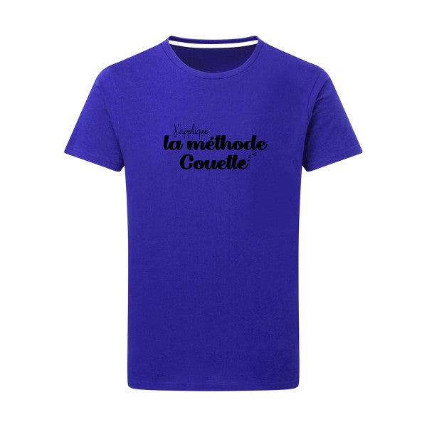 La méthode Couette noir -Flex noir sur T-shirt SG  Royal Blue  5XL