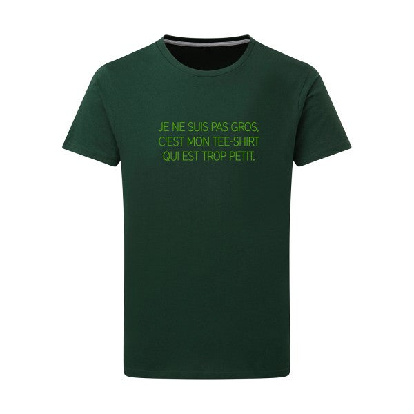 Je ne suis pas gros... vert pomme -Flex vert pomme sur T-shirt SG  Bottle Green  2XL