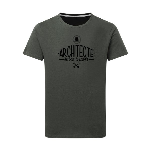 Architecte de bac à sable noir -Flex noir sur T-shirt SG  Charcoal  5XL