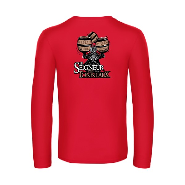 le-seigneur-des-tonneaux-t-shirt-manches-longues-original-humour -Red