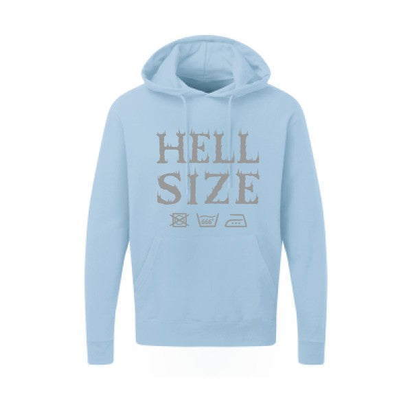 HELL SIZE |Sweat capuche imprimé|Gris