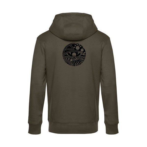 Eye sweat shirt original Khaki flex Noir impression Dos