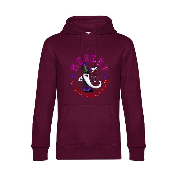 Merlot-l’enchanteur-- Sweat à capuche original Burgundy - RueDuTeeshirt