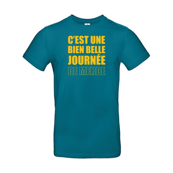 Journée de m...Flex jaune or- T-shirt E190|Diva Blue||2XL