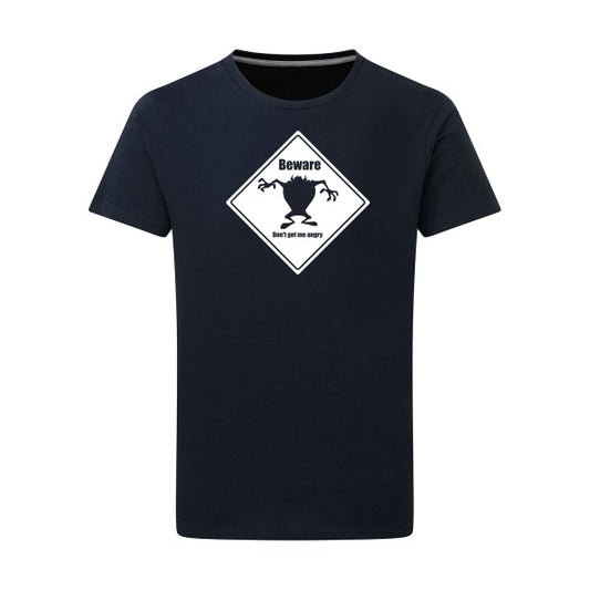 BEWARE Blanc -Flex Blanc sur T-shirt SG  Navy  5XL