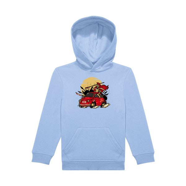 sweat capuche enfant Bleu Ciel 500