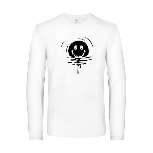 sun smile - t shirt- manches- longues- original- humour- White impression Face
