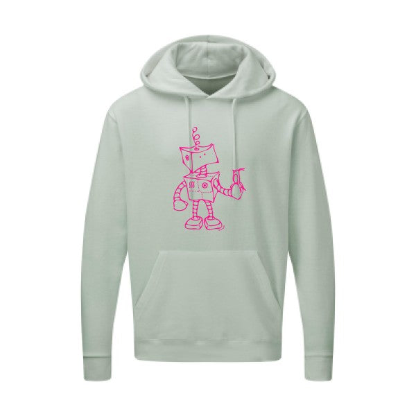 Robot & Bird Rose Fluo SG - Hooded Sweatshirt Sweat capuche