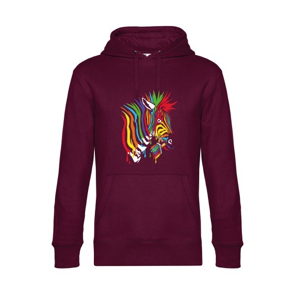 Anticonformiste- Sweat à capuche original Burgundy - RueDuTeeshirt