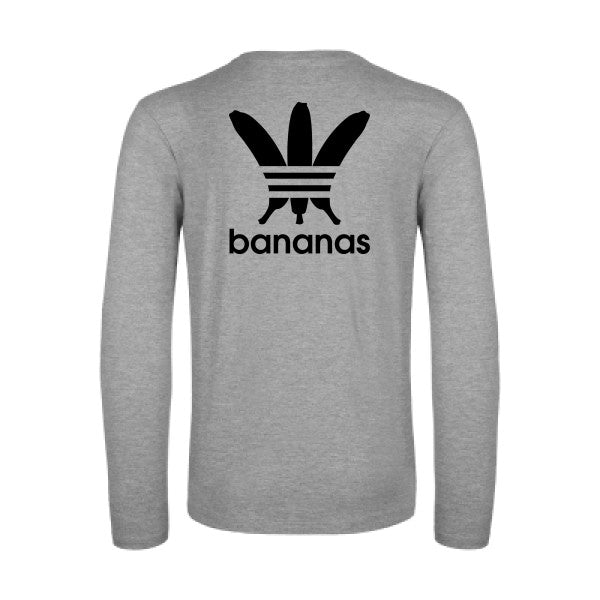 bananas - t shirt- manches- longues- original- humour- Sport Grey impression Dos
