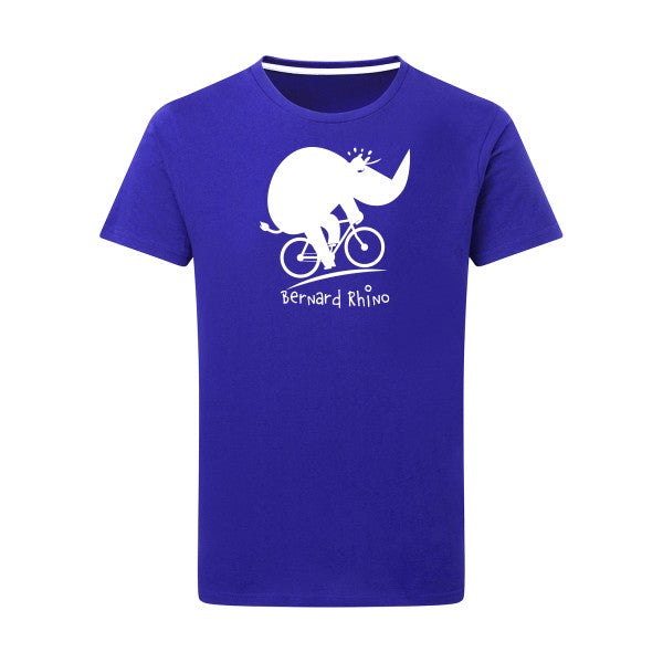 Bernard Rhino Blanc -Flex Blanc sur T-shirt SG  Royal Blue  5XL