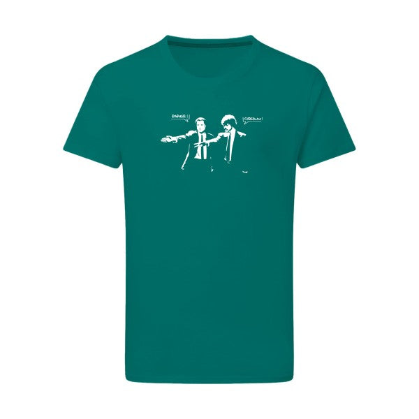 Papier Ciseaux Blanc -Flex Blanc sur T-shirt SG  Emerald Green  2XL