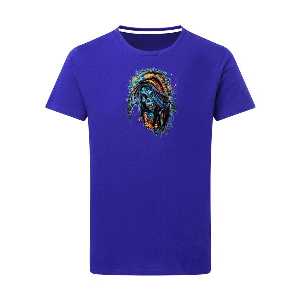 T-shirt homme Femme calavera - T-shirt inspiré de la culture mexicaine Royal Blue 5XL